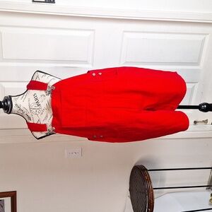 Vintage Watch L.A. denim red long short overall women size 2XL cotton USA